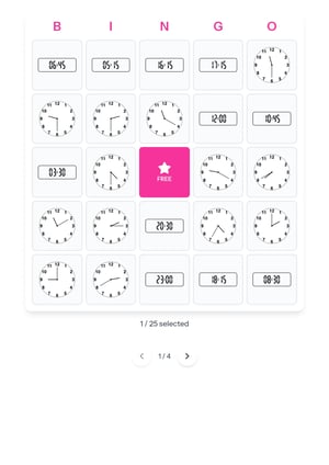 Clock Bingo